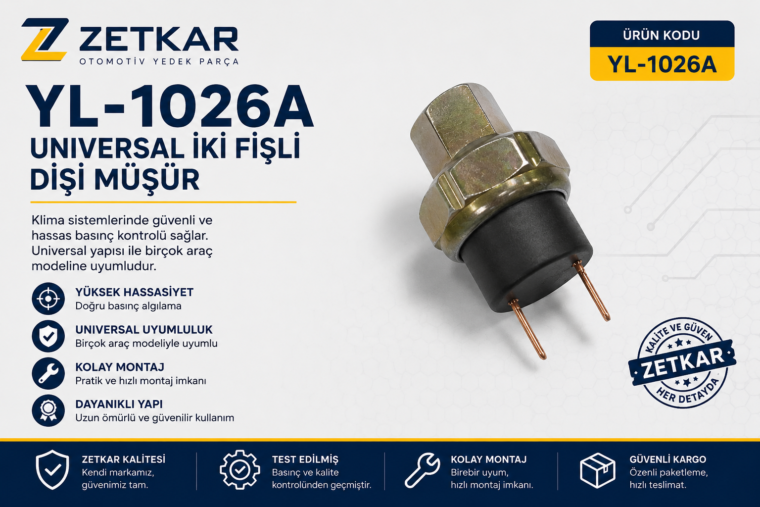 YL-1026A UNIVERSAL İKİ FİŞLİ DİŞİ MÜŞÜR