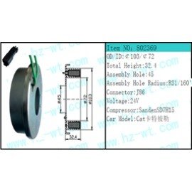 802369 SANDEN 7H15 CATERPILLER 24V BOBİN