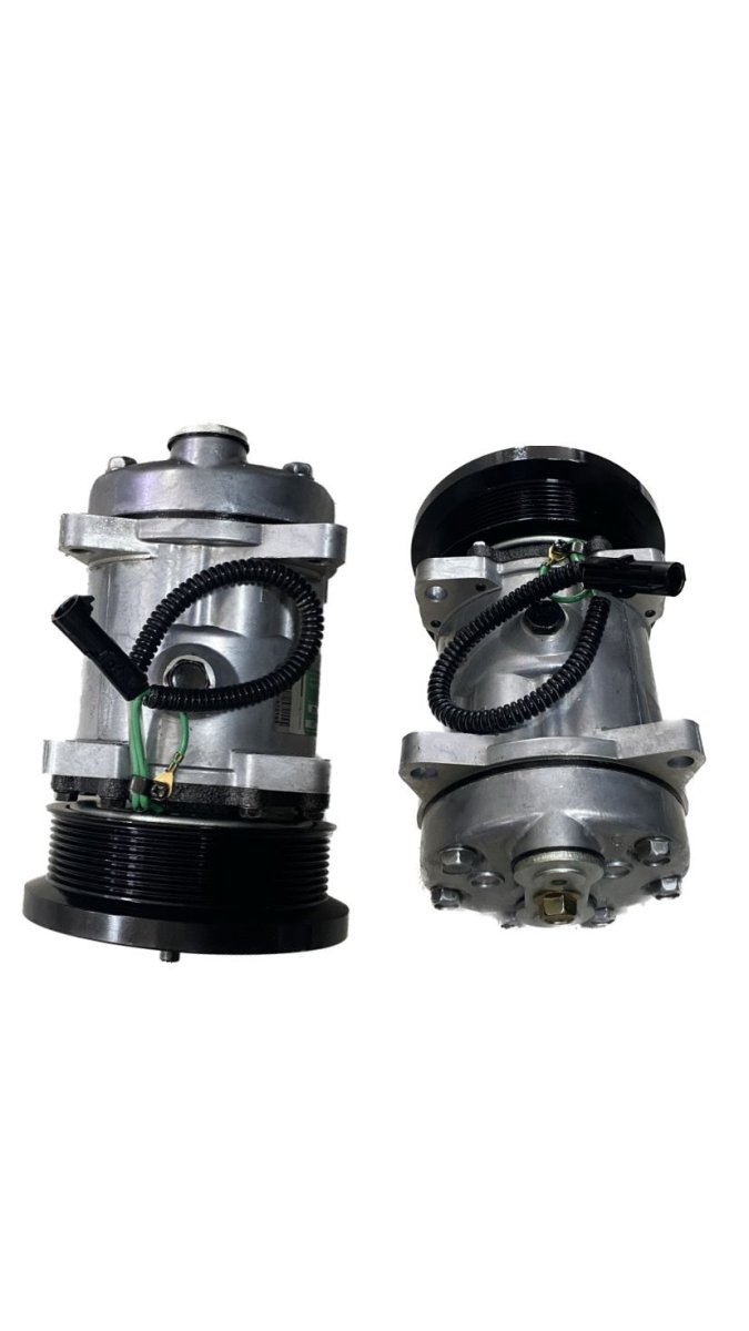 721106 CAT İŞ MAKİNASI KULAKLI ARKADAN ÇIKIŞ 7H15 8PK 24V BÜYÜK KASNAK ZET-KAR KLİMA KOMPRESÖRÜ