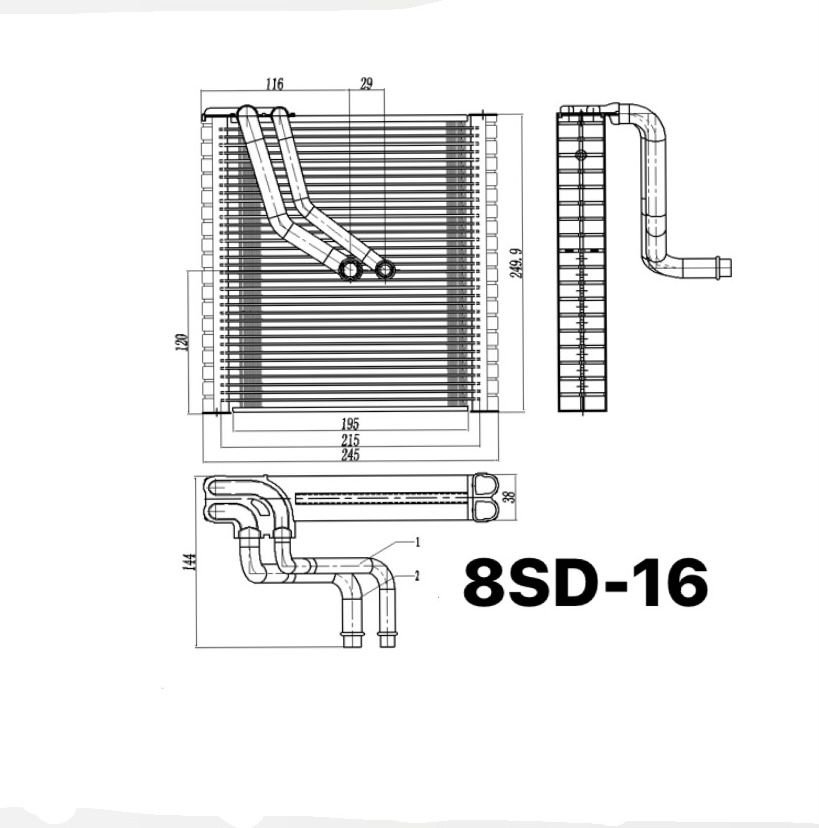 8SD-16 / LC5103 / 324003 POLO GOLF JETTA PASSAT EVAPARATÖR