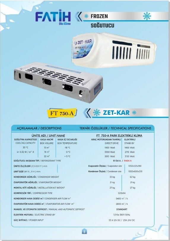 FT750A 404 GAZLI -18 SOĞUTUCU